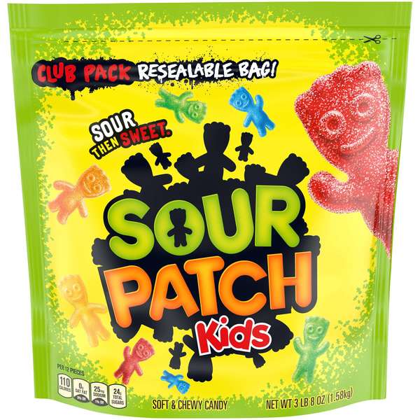Sour Patch Sour Patch Kids Fat Free Soft Candy 3.5lbs Bags, PK6 43278